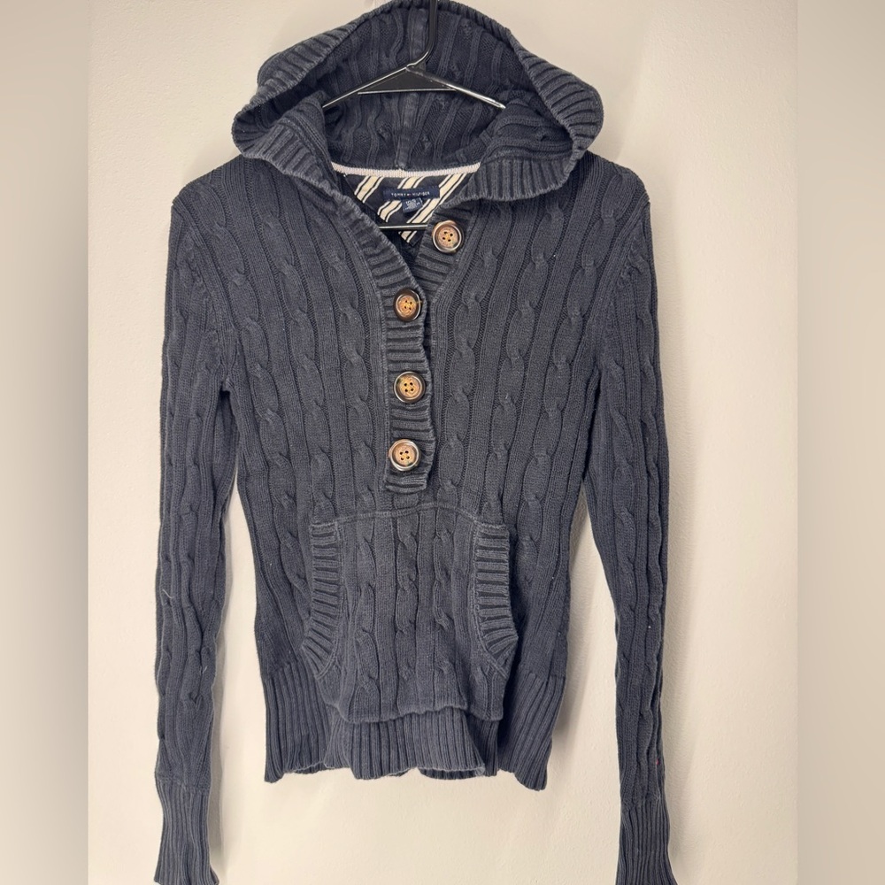 Tommy Hilfiger Dark black Cable Knit Cardigan